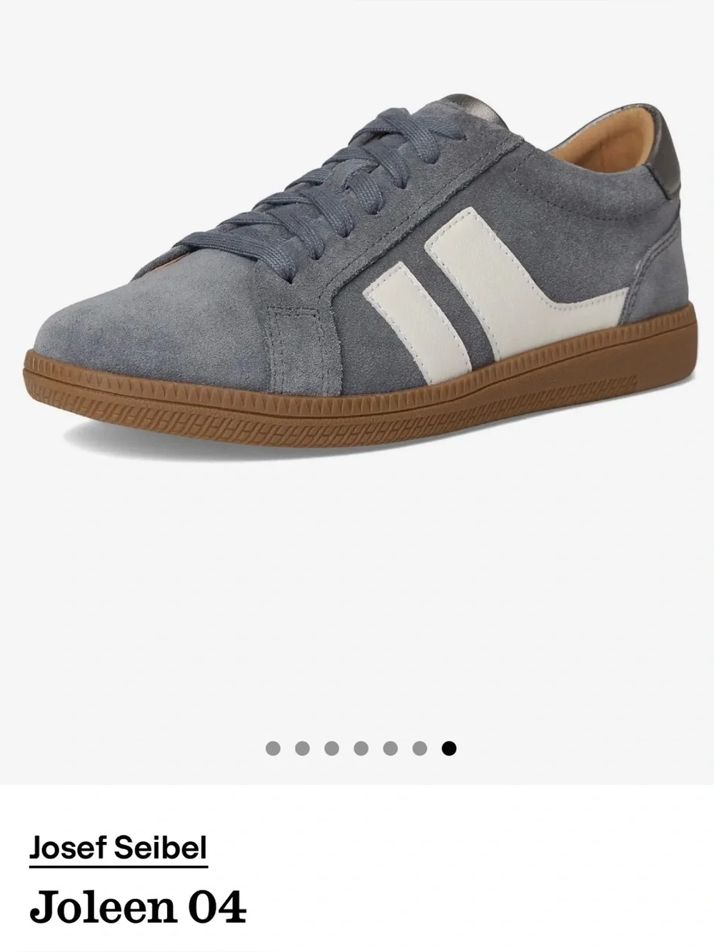 JOSEF SEIBEL JOLENE 04 ASPHALT SNEAKER NWOT SZ 38 / 7.5 $72